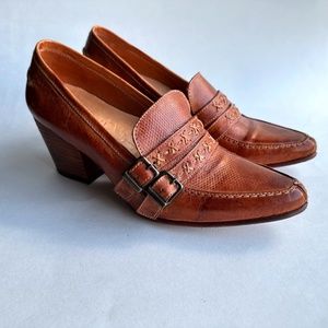 Bed Stu Leeds Cognac Dip Dye Loafer Heel Size 9